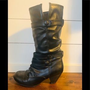 Black Mid-Calf Boots